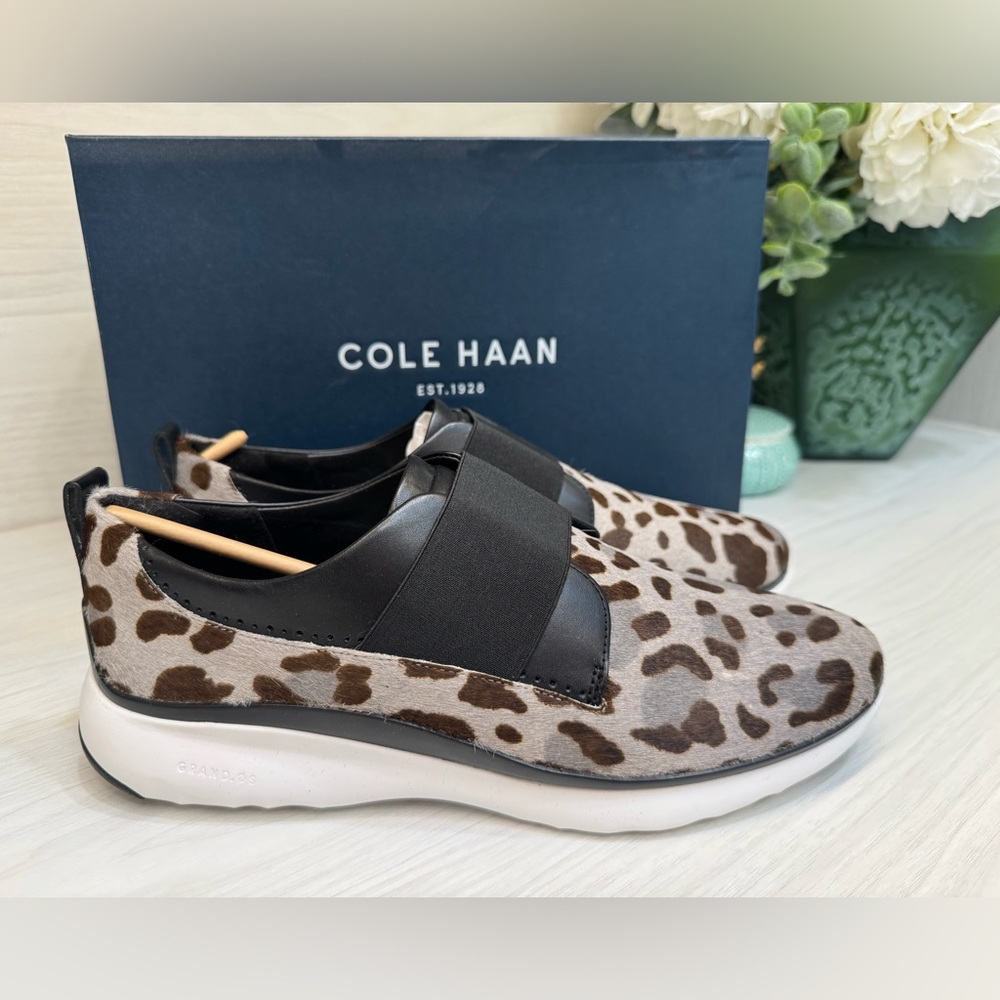 Cole Haan Zero Grand Oxford Brown and Black Slip-On Sneakers